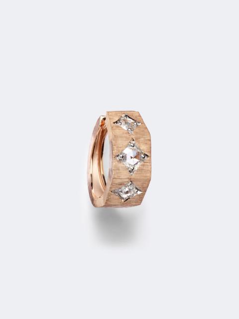 MARIE LICHTENBERG Ecrou 18kt rose gold single hoop earring with diamonds
