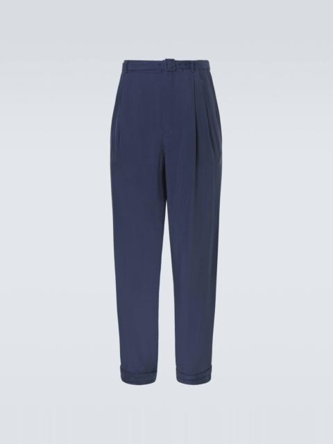 SAINT LAURENT Silk habotai straight pants