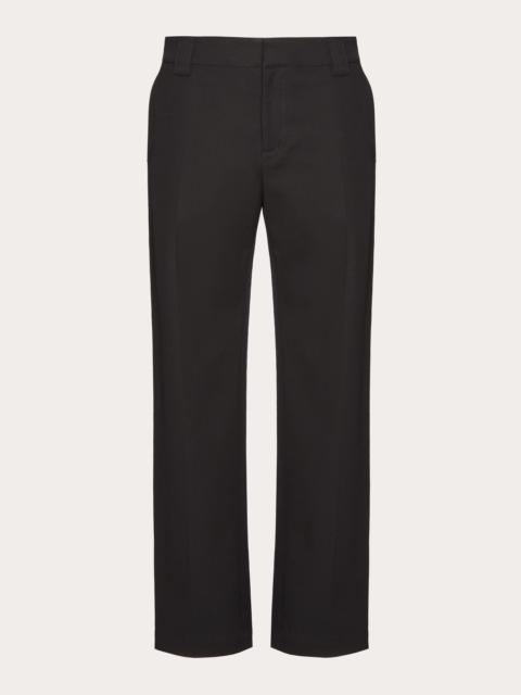 Valentino STRETCH COTTON PANTS WITH R.U. DETAILS