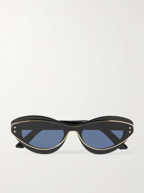 Dior DiorMeteor B1I gold-tone and acetate cat-eye sunglasses