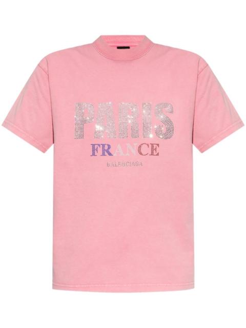 BALENCIAGA logo-studded T-shirt