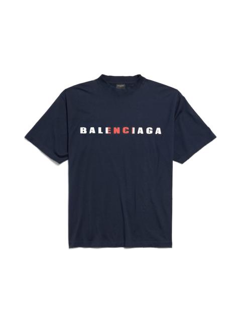 BALENCIAGA International T-shirt Medium Fit in Marine Blue
