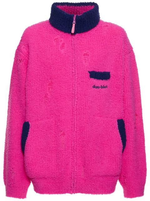 Wool blend knit jacket