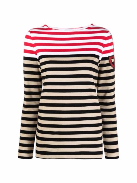 stripe print longsleeved T-shirt