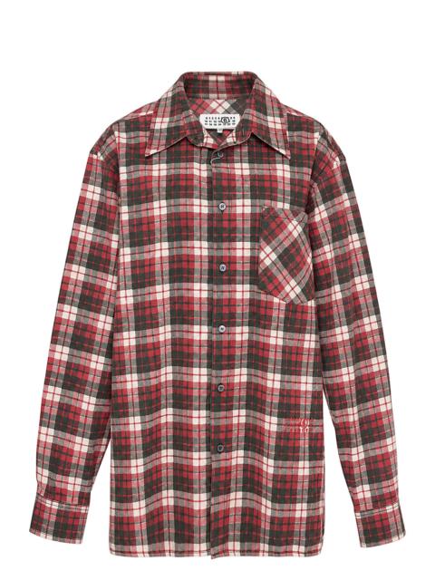 MM6 Maison Margiela Long Sleeve Check Print Shirt