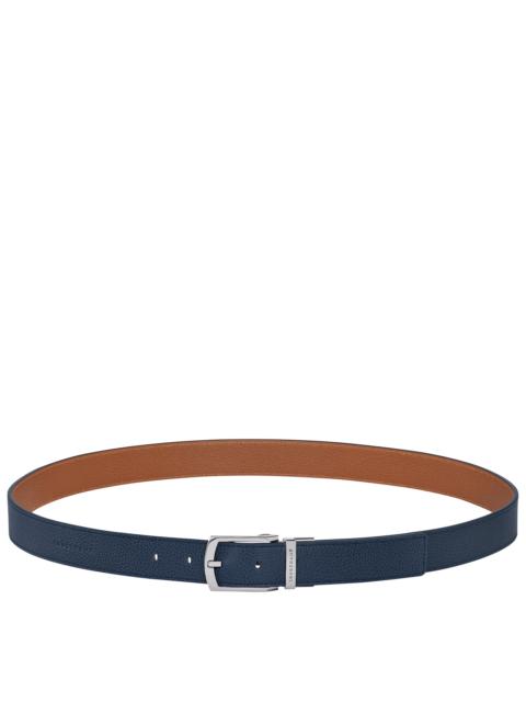 Le Foulonné Men's belt Navy/Caramel - Leather