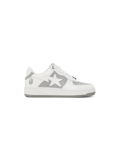 White & Gray STA #6 Sneakers