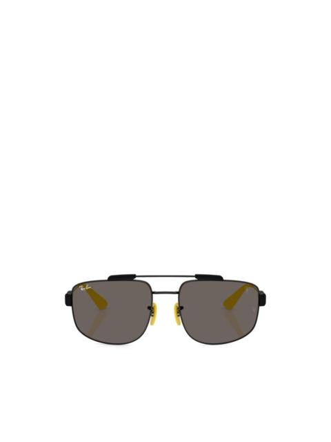 Ray-Ban x Scuderia Ferrari rectangle-frame sunglasses