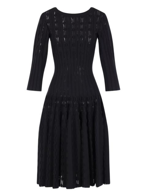 Alaïa crew-neck midi dress