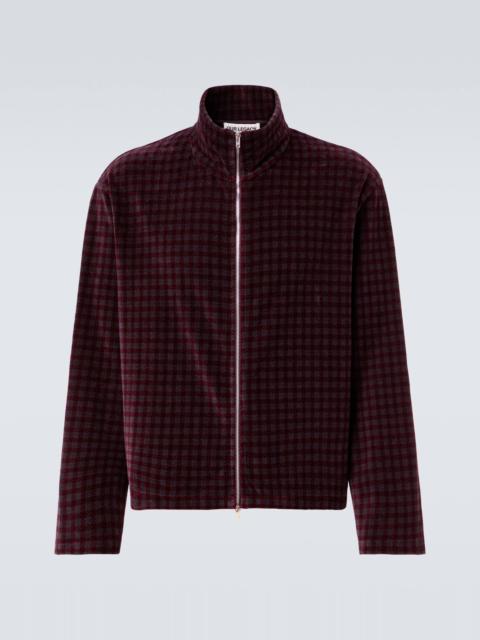 Our Legacy Shrunken cotton-blend velour jacket