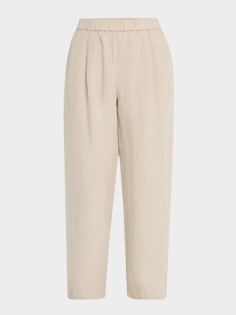 EILEEN FISHER Cropped Organic Linen Lantern Pants