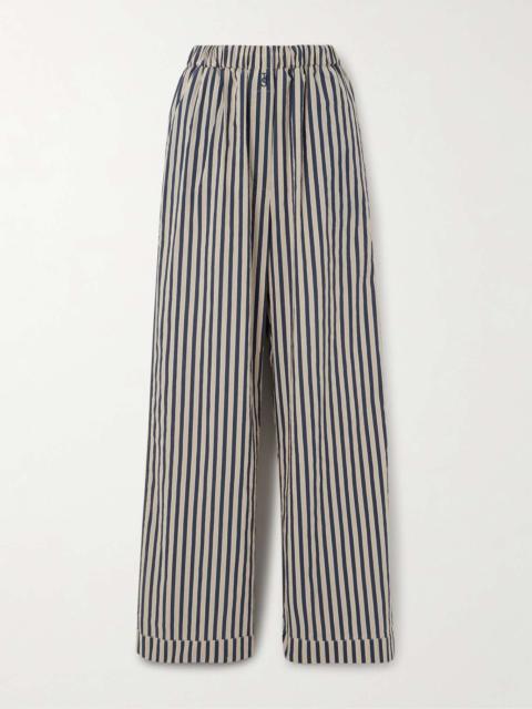 The Frankie Shop Mirca striped cotton-blend poplin wide-leg pants