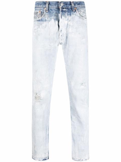 GALLERY DEPT. mid-rise straight-leg bleached jeans