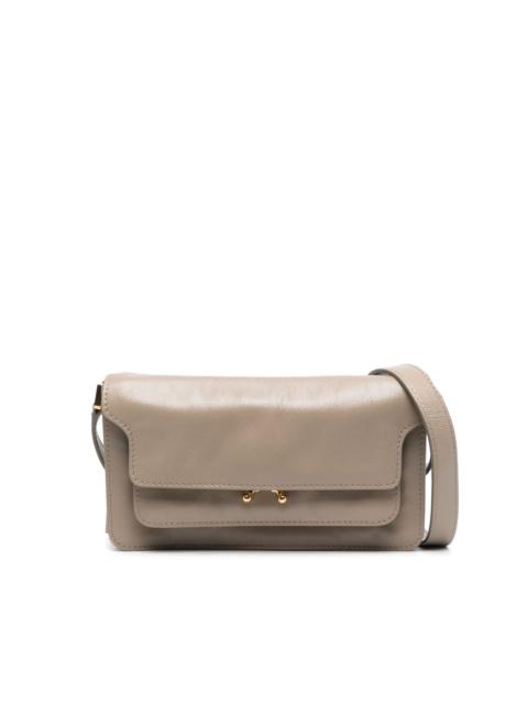 Trunk leather shoulder bag