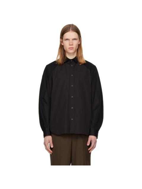 sacai Black Poplin Shirt