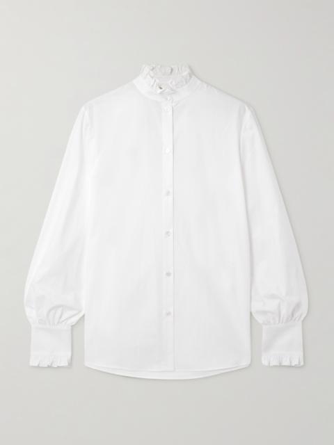 Valentino Ruffled Cotton-poplin Shirt