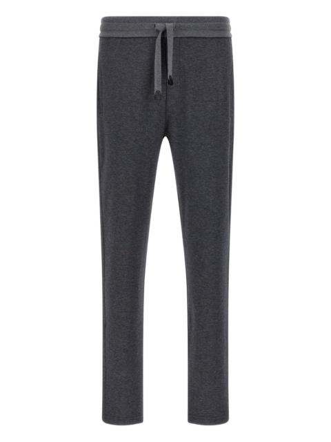 Brioni piqué elastic-waistband joggers