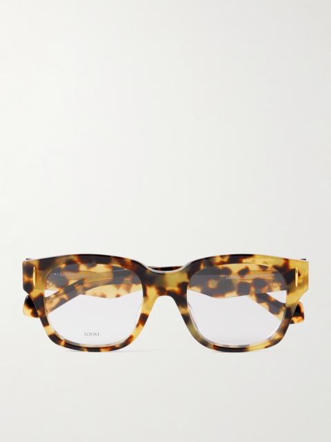 Loewe Anagram Square-frame Tortoiseshell Acetate Optical Glasses