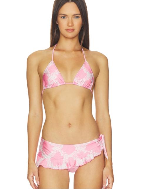 Frankies Bikinis Nick Satin Bikini Top