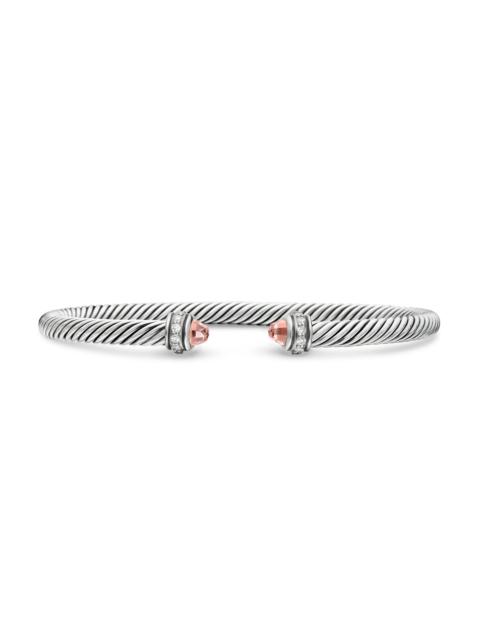 DAVID YURMAN Women's Classic Cable Bracelet in Sterling Silver - Morganite