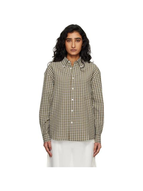 Dunst Khaki Oversized BD Checked Shirt