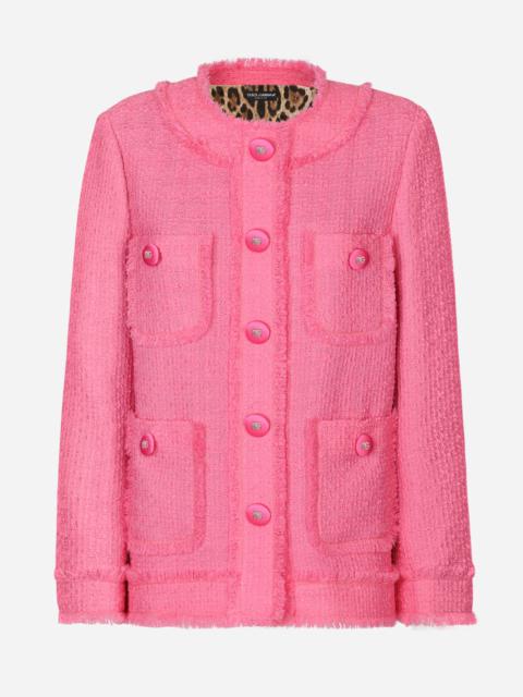 Dolce & Gabbana Single-breasted raschel tweed jacket