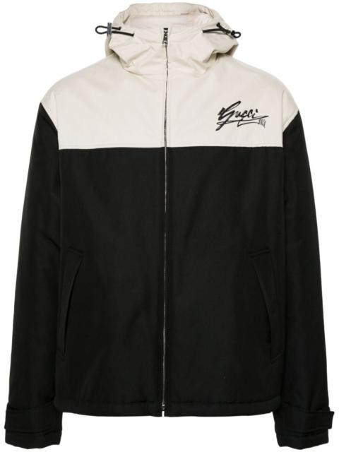 GUCCI canvas hooded jacket