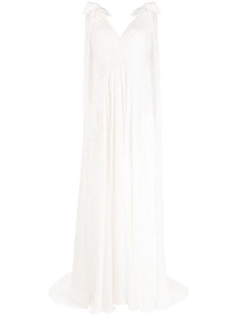 JENNY PACKHAM Alma pleated sequin bridal gown