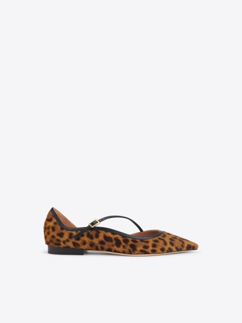 MALONE SOULIERS Bettina Leopard-print Calf Hair Flat Pumps