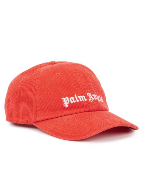 Red logo corduroy cap