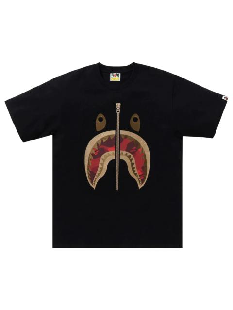 BAPE Color Camo Shark Tee 'Black/Red'