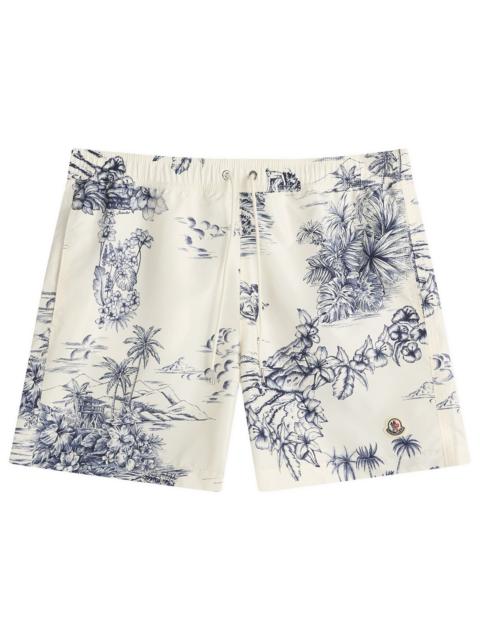 Moncler Moncler Hawaiian Print Swim Shorts