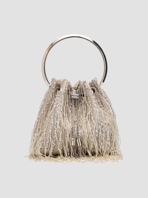 JIMMY CHOO Women's Bon Bon Fringe Beaded Handle Bag - Silver