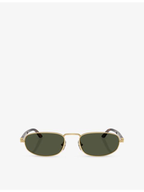 Persol PO1028S Pillow-Frame Metal Sunglasses