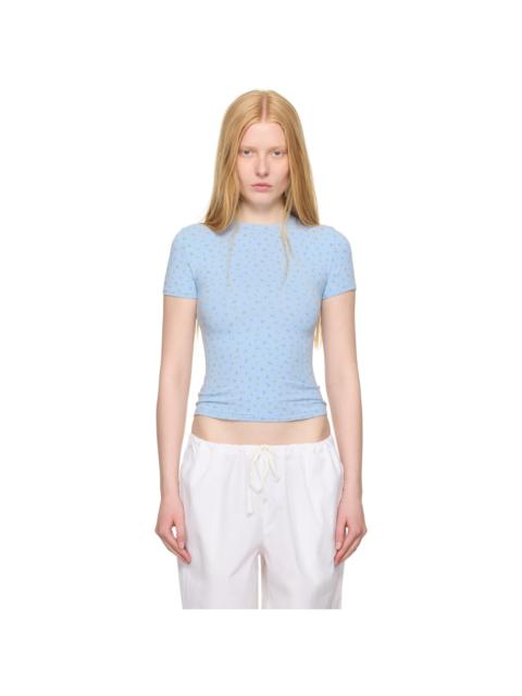 SKIMS Blue Cotton Jersey T-shirt