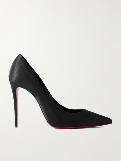 Christian Louboutin Classic Kate 100 Satin-crepe Pumps