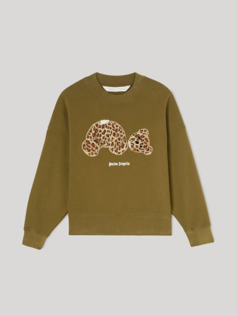 Palm Angels LEOPARD BEAR SWEATSHIRT