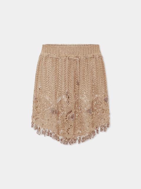 rabanne MINI SKIRT IN CROCHET