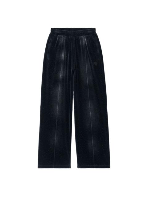 alexanderwang.t Sweatpant With Clear Bead Hotfix In Crushed Velour