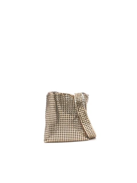 rabanne Square Pixel metallic-mesh shoulder bag