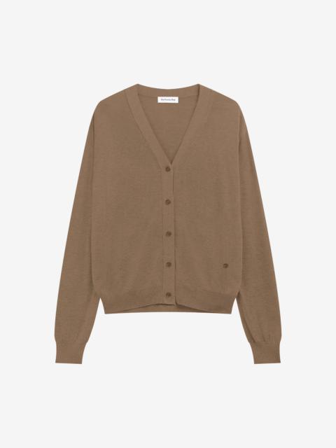 The Frankie Shop Zina V-Neck Cardigan - Mocha