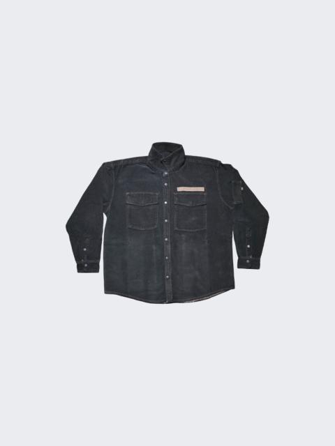 prototypes Sprayed Corderoy Overshirt Flannel Shirt Dark Grey