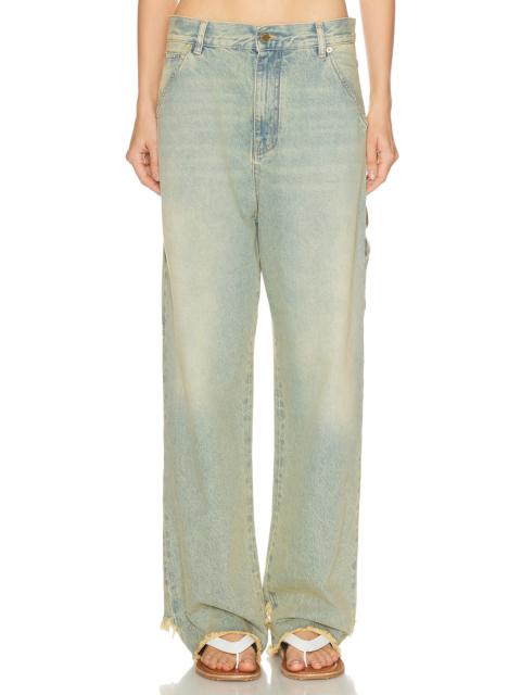 DARKPARK Lisa Belt Adorned Loose Fit Straight Leg