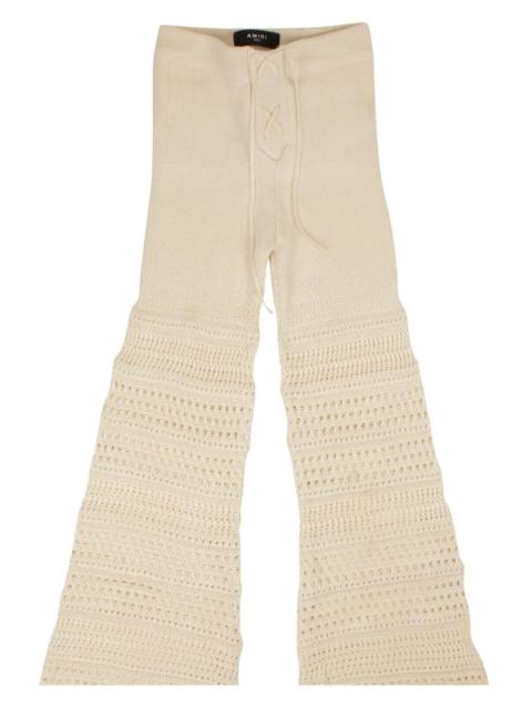 AMIRI crochet flared trousers