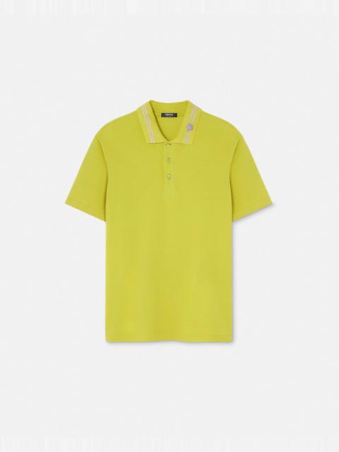 VERSACE Embroidered Medusa Polo Shirt