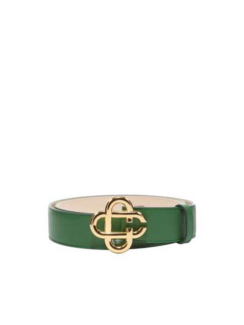 CASABLANCA logo leather belt