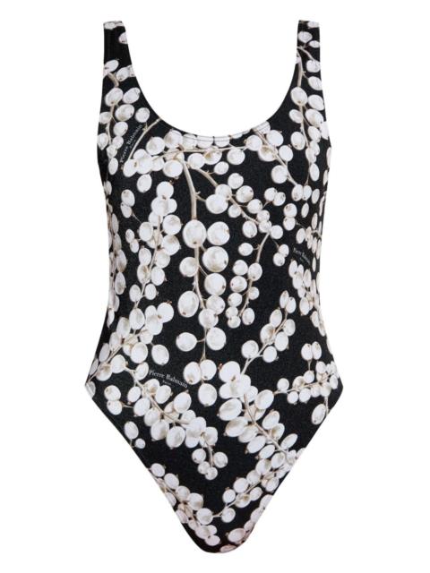 Balmain graphic-print swimsuit