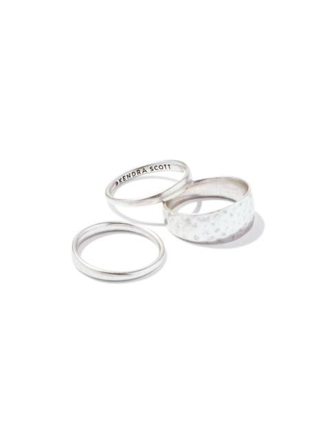KENDRA SCOTT Terra Ring Set of 3 in Vintage Silver