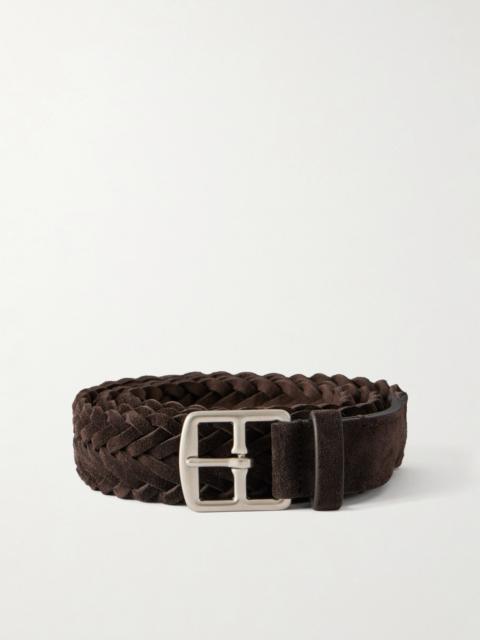 OFFICINE CREATIVE 3cm Woven Suede Belt