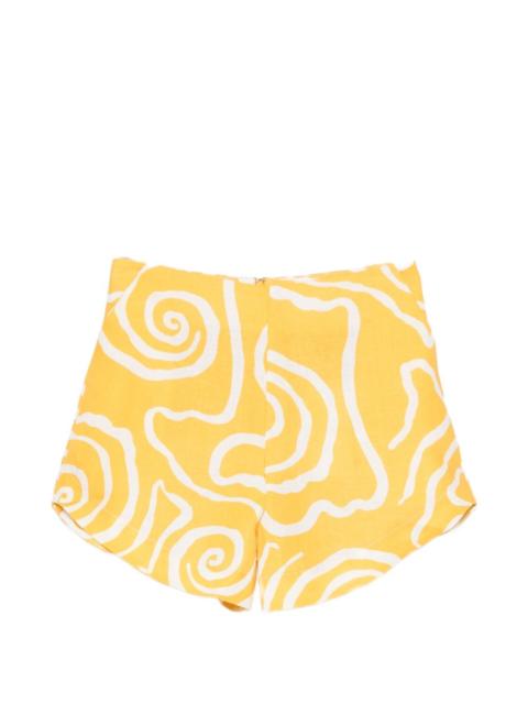 CALA de la CRUZ Bahamas abstract-print shorts